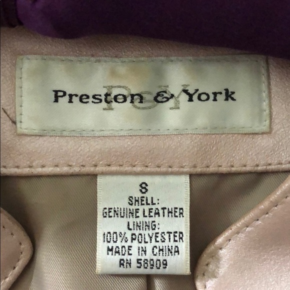 Pink genuine leather jacket - Picture 3 of 4